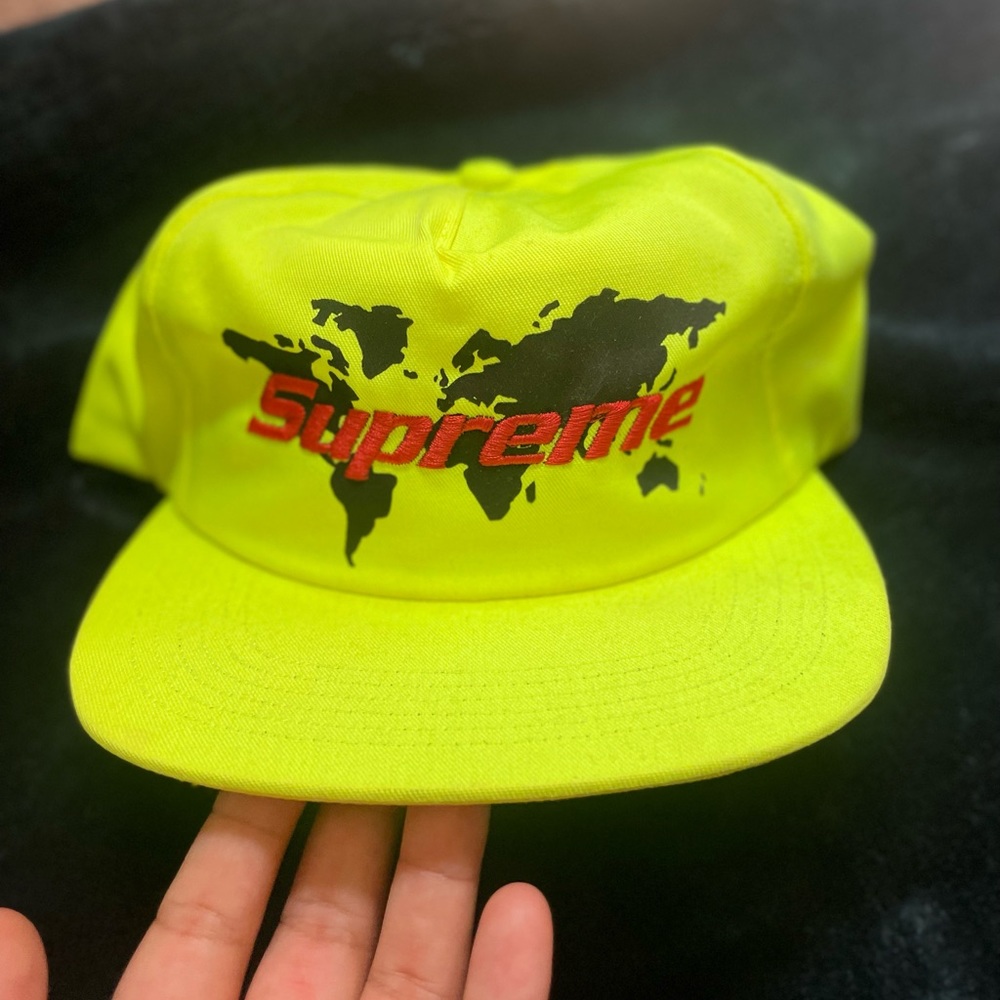 Supreme neon green SnapBack.